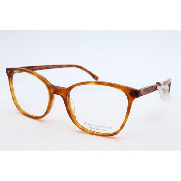 New Pro-Design Denmark 4780 5512 Havana Square Eyeglasses Clear Lenses 51mm - Picture 1 of 8